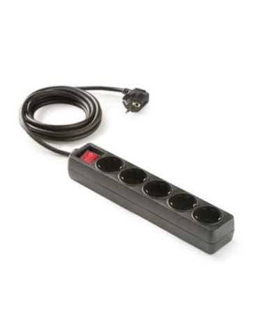 Base 5 Tomas TT con Interruptor Cable 1.5M Negro [LOTE DE 4 Unidades] FAMATEL