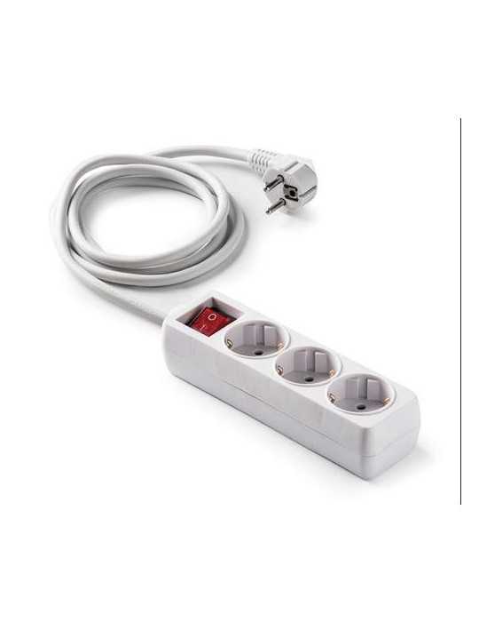 Base 3 Tomas/TT. con Interruptor Cable 3 m 9/803 [LOTE DE 4 Unidades] FAMATEL
