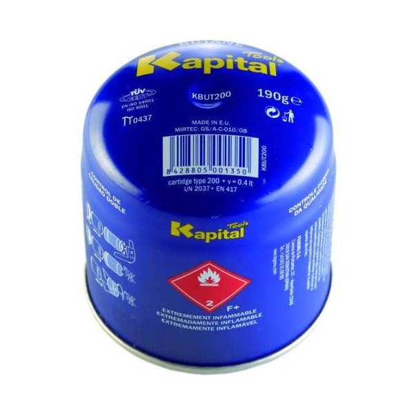 Cartucho Gas Butano 190 gr KBUT200 [LOTE DE 16 Unidades] FEGEMU