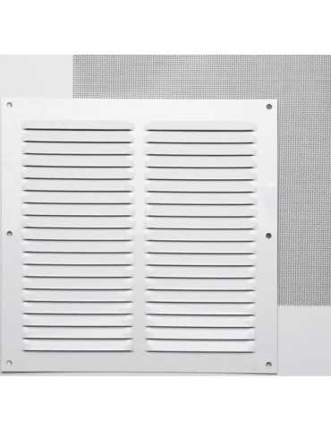 Rejilla sin B 0,8 con Mosq. Lacado Blanco 20X20 002752 [LOTE DE 8 Unidades] FEPRE