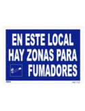 Cartel A-4 Hay Zonas para Fumadores [LOTE DE 14 Unidades] FERPASA