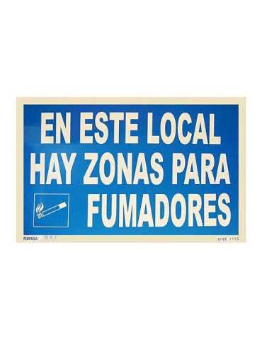 Cartel A-3 Hay Zonas para Fumadores [LOTE DE 6 Unidades] FERPASA
