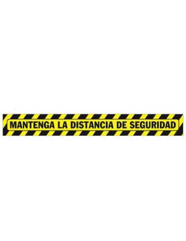 Señalizacion Suelo Mantenga Distancia 64X7.5CM [LOTE DE 10 Unidades] FERPASA