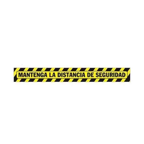 Señalizacion Suelo Mantenga Distancia 64X7.5CM [LOTE DE 10 Unidades] FERPASA