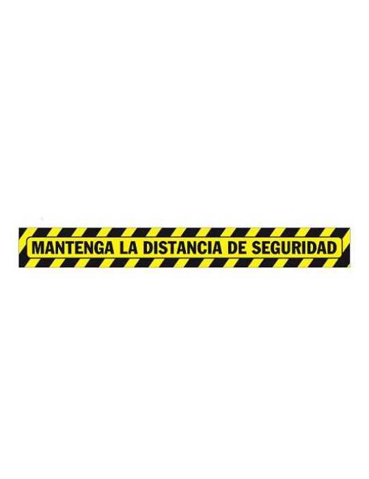 Señalizacion Suelo Mantenga Distancia 64X7.5CM [LOTE DE 10 Unidades] FERPASA