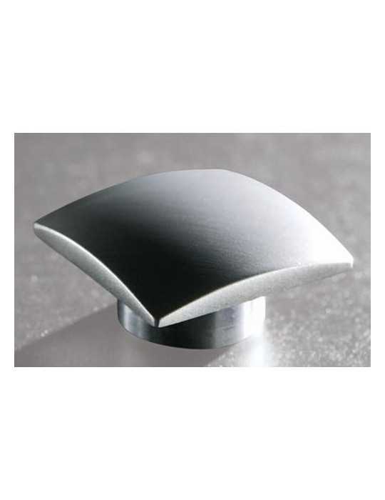 Pomo Cuadrado 30 mm Aluminio Satinado 42002AS [LOTE DE 6 Unidades] FERROGEST