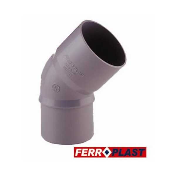 Codo PVC Gris MCH-HM. 45 110 mm 205299 [LOTE DE 14 Unidades] FERROPLAST