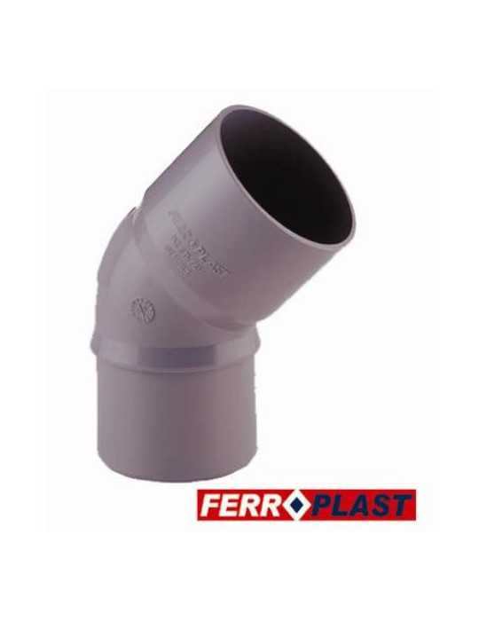 Codo PVC Gris MCH-HM. 45 110 mm 205299 [LOTE DE 14 Unidades] FERROPLAST