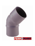 Codo PVC Gris MCH-HM. 45 110 mm 205299 [LOTE DE 14 Unidades] FERROPLAST