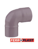 Codo PVC Gris Macho-Hembra 87 90 mm 205323 [LOTE DE 18 Unidades] FERROPLAST
