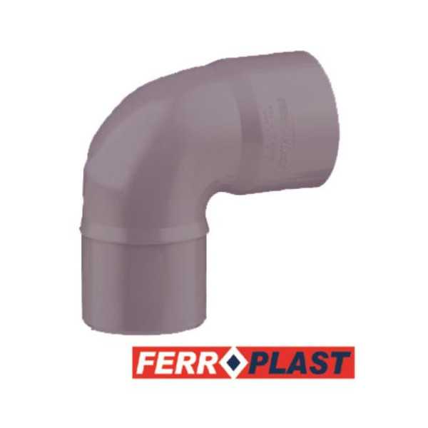 Codo PVC Gris MCH-HM. 87 110 mm 205325 [LOTE DE 12 Unidades] FERROPLAST