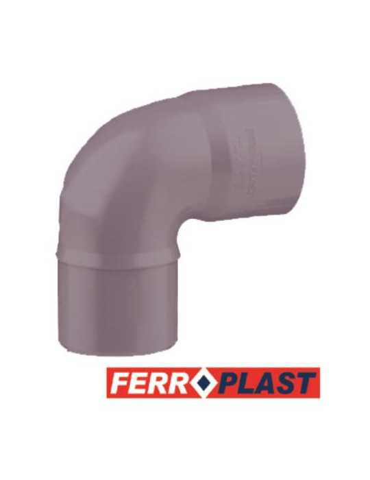 Codo PVC Gris MCH-HM. 87 110 mm 205325 [LOTE DE 12 Unidades] FERROPLAST