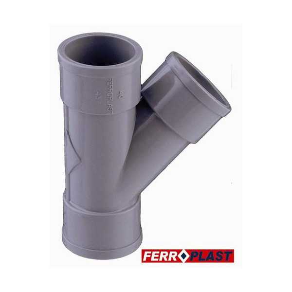 Injerto PVC Gris HM-HM. 45 40 mm 205334 [LOTE DE 46 Unidades] FERROPLAST