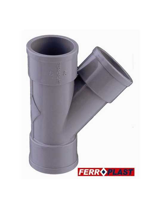 Injerto PVC Gris HM-HM. 45 40 mm 205334 [LOTE DE 46 Unidades] FERROPLAST