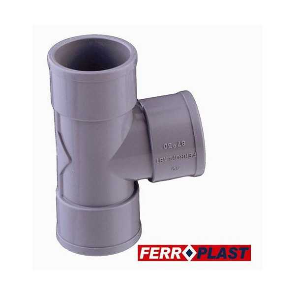Injerto PVC Gris HM-HM. 87 40 mm 205344 [LOTE DE 40 Unidades] FERROPLAST