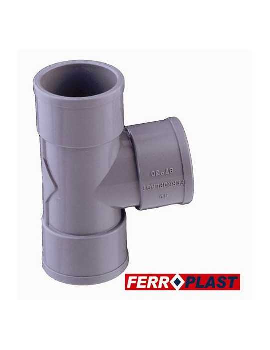 Injerto PVC Gris HM-HM. 87 40 mm 205344 [LOTE DE 40 Unidades] FERROPLAST