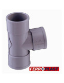 Injerto PVC Gris HM-HM. 87 40 mm 205344 [LOTE DE 40 Unidades] FERROPLAST