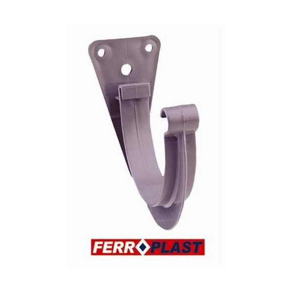 Gancho Canalon PVC Gris 33 207014 [LOTE DE 12 Unidades] FERROPLAST