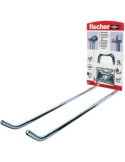 Colgador Doble Extra Largo - SH / 1K [LOTE DE 2 Unidades] FISCHER