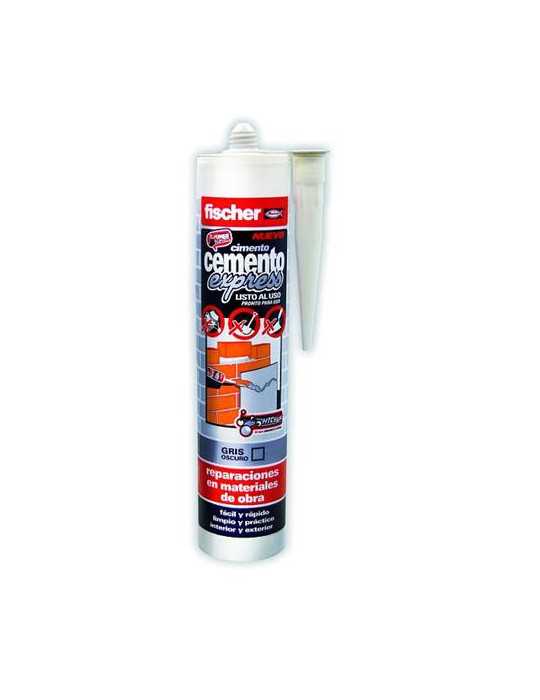 Cemento Express Gris Oscuro 310 ml [LOTE DE 4 Unidades] FISCHER