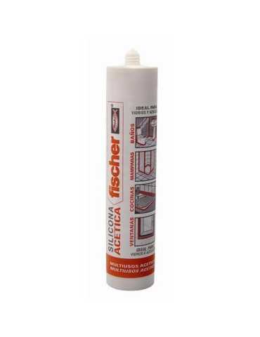 Silicona Acetica Translucida 280 ml 98646 [LOTE DE 6 Unidades] FISCHER