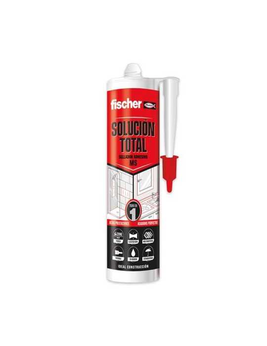Silicona Solucion Total MS Cristal 290ML [LOTE DE 4 Unidades] FISCHER
