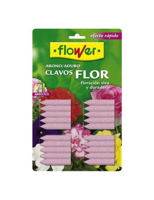 Abono Clavos Flor Blister 20 Unidades 1-10506 [LOTE DE 8 Unidades] FLOWER