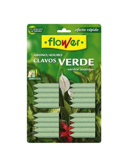 Abono Clavos Verde Blister 20 Unidades 15501 [LOTE DE 8 Unidades] FLOWER