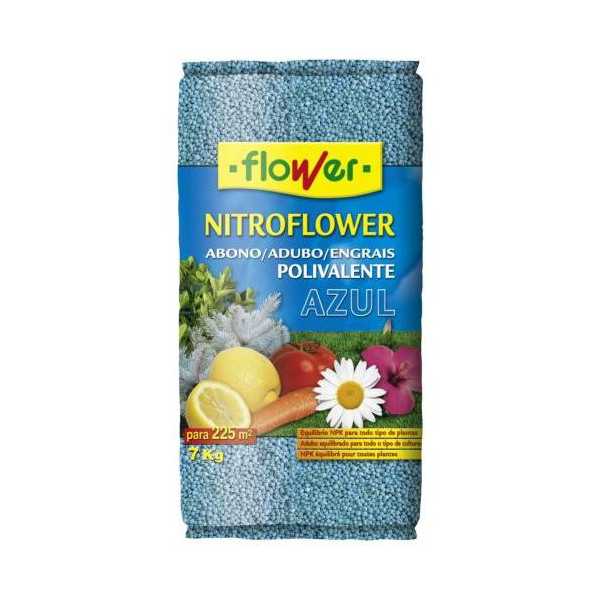 Abono Polivalente Azul 7 Kg. nitroflower 10598 [LOTE DE 2 Unidades] FLOWER