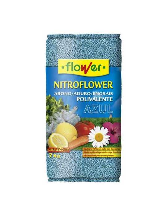 Abono Polivalente Azul 7 Kg. nitroflower 10598 [LOTE DE 2 Unidades] FLOWER