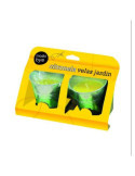 Vela en Cubo Metal con Citronela (Pack 2) 1-20559 [LOTE DE 4 Unidades] FLOWER