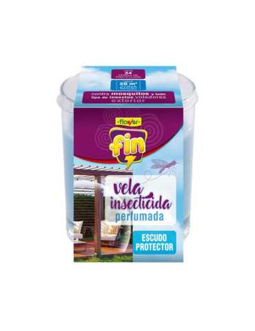 Vela Insecticida Vaso Cristal Perfumada 1-20590 [LOTE DE 4 Unidades] FLOWER
