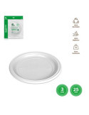 Plato Llano Redondo Pizza Blanco 28CM. (PACK-3UD) [LOTE DE 40 Unidades] MAXIPRODUCTS