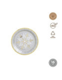 Plato Redondo Carton 18CM Plata y Oro 8UDS 7120 [LOTE DE 18 Unidades] MAXIPRODUCTS