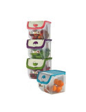 Con Alimentos Transparente con Tapa Color Surtido 21505 [LOTE DE 4 Unidades] MAYA