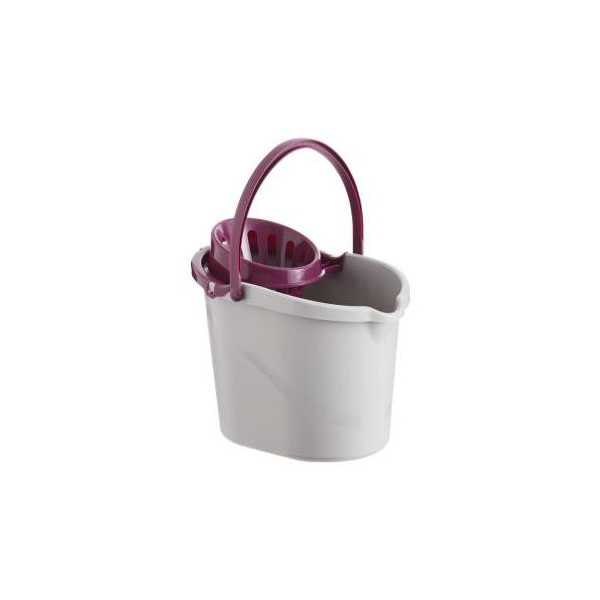 Cubo con Escurridor Atomic 14L Burdeos ATM9029 [LOTE DE 6 Unidades] MAYA