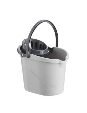 Cubo con Escurridor Atomic 14L Gris ATM9029 [LOTE DE 6 Unidades] MAYA