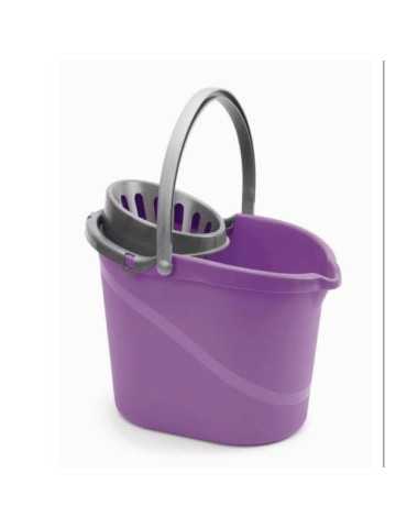 Cubo+escurridor Oval 14L Surtido Fucsia/Lila 09029 [LOTE DE 6 Unidades] MAYA