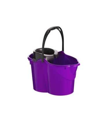 Cubo con Escurridor Ovalado 15 L Morado 09050 [LOTE DE 6 Unidades] MAYA