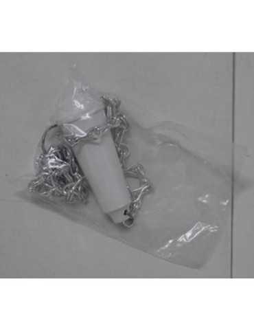 Tirador WC Recto Plástico con Cadena Tanque Alto [LOTE DE 10 Unidades] METALGRUP