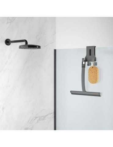 Limpiacristales con Colgador Mampara Negro [LOTE DE 8 Unidades] METALTEX