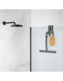 Limpiacristales con Colgador Mampara Negro [LOTE DE 8 Unidades] METALTEX