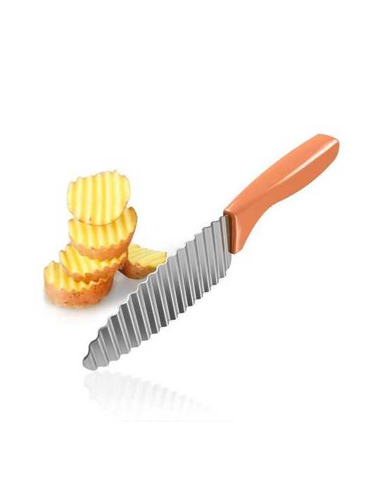 Cuchillo Decorador Ondulado Acero Inoxidable 252795000 [LOTE DE 12 Unidades] METALTEX