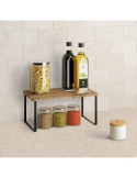 Estante Puente 1 Altura York Line Madera/Negro [LOTE DE 2 Unidades] METALTEX