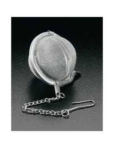 Filtro Te Inoxidable 4,5 cm con Cadena 253811 [LOTE DE 12 Unidades] METALTEX