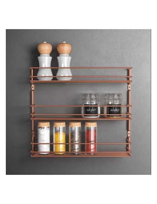 Estante Especiero 3 Pisos Pepito 3 Copper [LOTE DE 2 Unidades] METALTEX