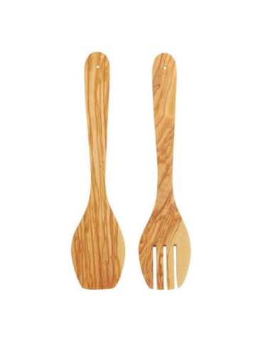 Juego 2 Cubiertos Ensalada 30 cm Olivo 580630 [LOTE DE 4 Unidades] METALTEX