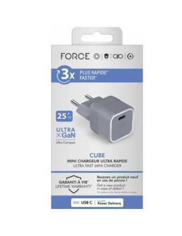 Cargador 25W Puerto USB-C Gris F152526 [LOTE DE 2 Unidades] METRONIC