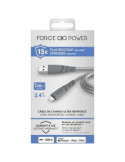 Cable USB-a/ Ubs-C Lightng 1.2M 2.4A Gris F149012 [LOTE DE 2 Unidades] METRONIC