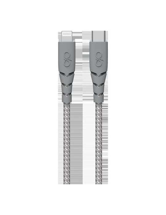 Cable USB-con USB-C Ligtng 1.2M 3A Gris F149006 [LOTE DE 2 Unidades] METRONIC